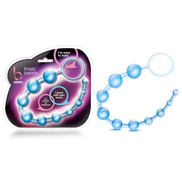 B Yours - Basic Beads - Blue 32 cm (12.75'') Anal Beads Blush Novelties